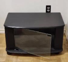 Black Color TV stand with Glass Door