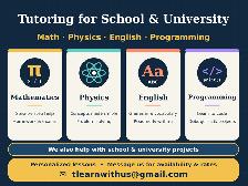 Tutoring: Math, Physics, English & Programming