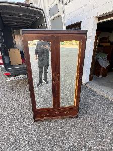 Free delivery antique Vintage Wooden Armoire with Mirror