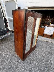 Free delivery antique Vintage Wooden Armoire with Mirror - Photo 3