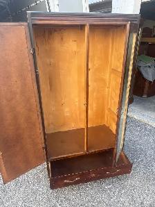 Free delivery antique Vintage Wooden Armoire with Mirror - Photo 6