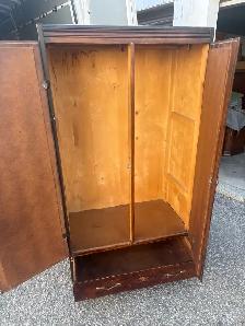 Free delivery antique Vintage Wooden Armoire with Mirror - Photo 7