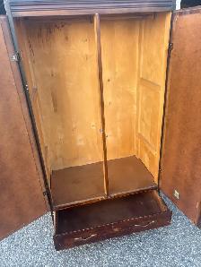 Free delivery antique Vintage Wooden Armoire with Mirror - Photo 9