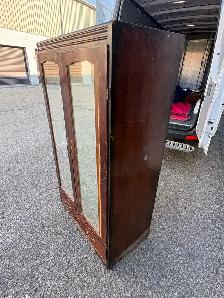 Free delivery antique Vintage Wooden Armoire with Mirror - Photo 10