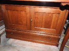 Rare antique barrister Drop-Front Desk with 2 cupboards restored - Photo 5