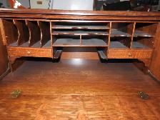Rare antique barrister Drop-Front Desk with 2 cupboards restored - Photo 6