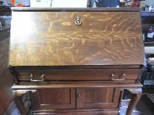 Rare antique barrister Drop-Front Desk with 2 cupboards restored - Photo 7