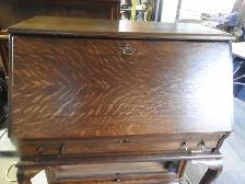 Rare antique barrister Drop-Front Desk with 2 cupboards restored - Photo 10