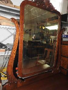 Antique Oak/Ash Princess Dresser Vanity with Mirror  circa 1910 - Photo 2