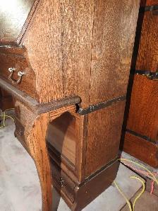 Antique Oak/Ash Princess Dresser Vanity with Mirror  circa 1910 - Photo 6