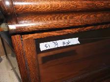 antique  double 'step back' 3 level barrister bookcase Restored - Photo 2