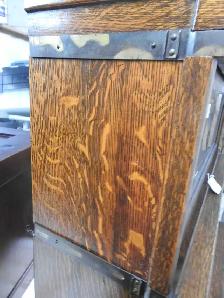 antique  double 'step back' 3 level barrister bookcase Restored - Photo 6