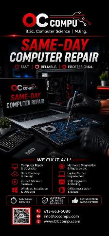 Same Day Computer Repair Laptop in Ottawa Best Price