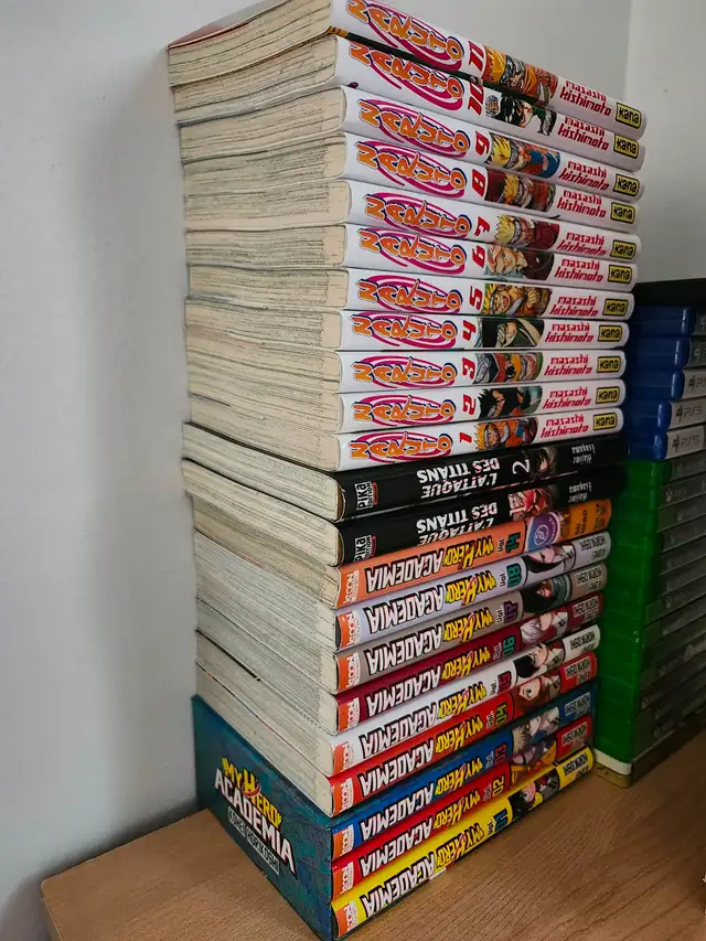 Mangas One Piece, Naruto, Dragon Ball Super, Fairy Tail, Etc.