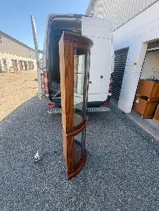 Free delivery used Wooden Corner Curio Cabinet - Photo 4