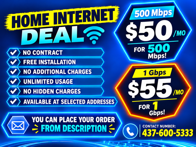 Reliable High-Speed Home Internet – No Contract
