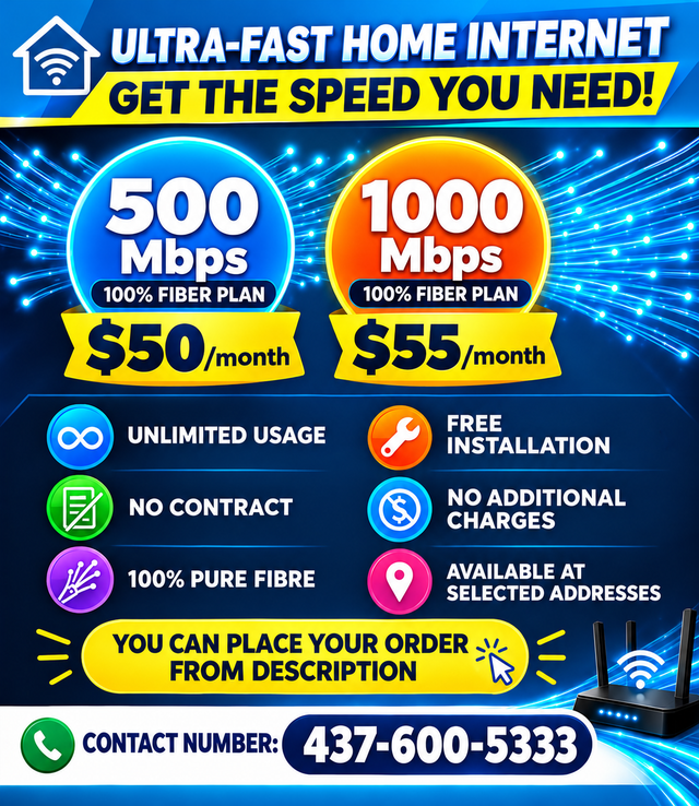 Unlimited High-Speed Fiber Internet