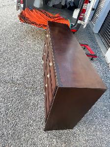 Free delivery used Dark Wood 8-Drawer Dresser - Photo 5