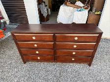 Free delivery used Dark Wood 8-Drawer Dresser - Photo 10