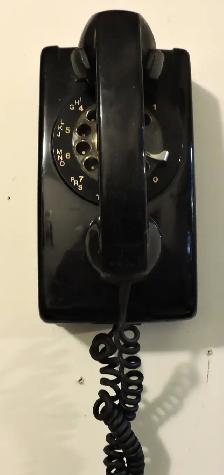 1970's Black Wall Phone