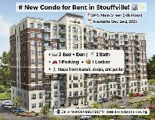 Rent a 2bed   1 Den Condominium