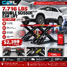 CAEL 7,716 LBS Double Scissor Car Lift – CAEL-MRSL77