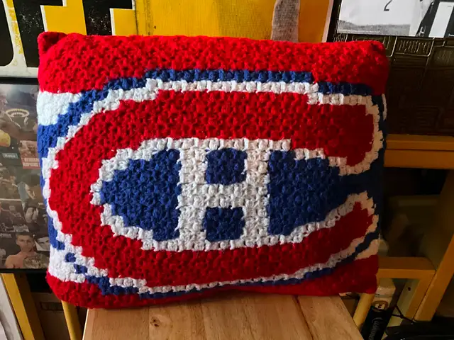 Coussin en laine Canadiens de Montréal