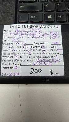 Lenovo ThinkPad T530 i7 8Go 240Go SSD Windows 11 Pro — 200$ - Photo 3