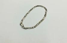 bracelet en argent véritable 925 figaro
