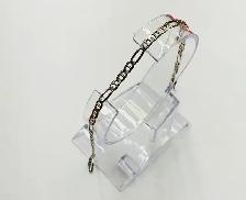 bracelet en argent véritable 925 figaro - Photo 2