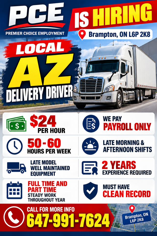 AZ LOCAL DRIVERS $24/HR (Payroll)