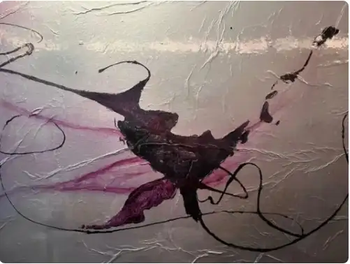 "Purple Haze" Abstract Lacquer Painting — 36 × 60 in.