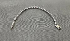 bracelet tennis en argent véritable 925 avec pierres blanches