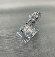 bracelet tennis en argent véritable 925 avec pierres blanches - Photo 2