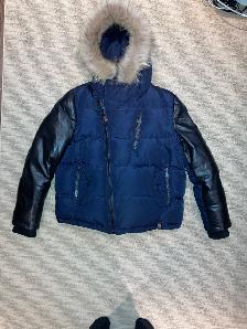 Rudsak Men's XL Winter Parka Jacket with Hood and Real Fur Trim - Photo 5
