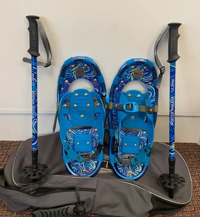 L.L. Bean . Winter Walker Snowshoes and extending Walker Poles