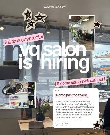 Hair Salon - Chair Rental or Commission Position available!