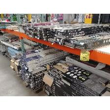 Assorted discontinued laminate flooring, various styles and colo