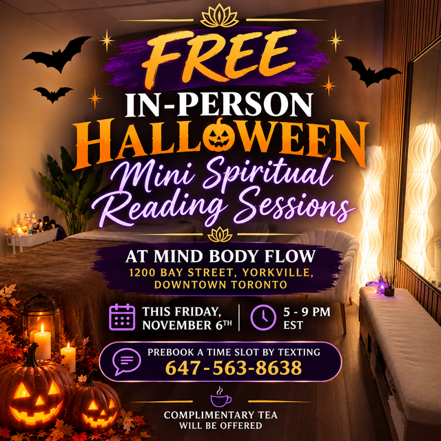 ✨ FREE IN-PERSON HALLOWEEN MINI SPIRITUAL READING SESSIONS ✨