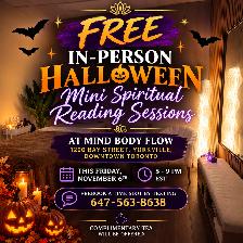 ✨ FREE IN-PERSON HALLOWEEN MINI SPIRITUAL READING SESSIONS ✨