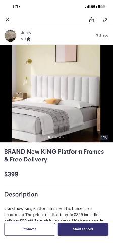 Brand New QUEEN Platform Frames $199 Free delivery - Photo 2