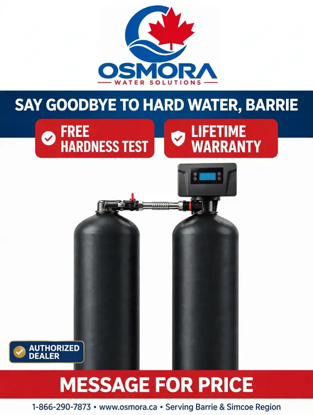Whole-Home Water Softener — Free Hardness Test (Barrie)
