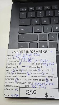 Dell Latitude 3301 i5 8Go 256Go SSD Windows 11 Pro 250$ - Photo 3