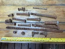 Assorted Vintage Hardware Bolts & Fasteners !