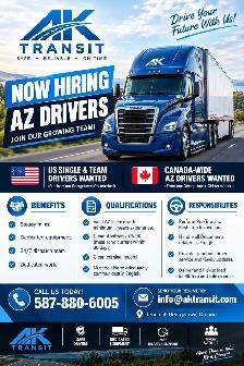 NOW HIRING AZ TRUCK DRIVERS!