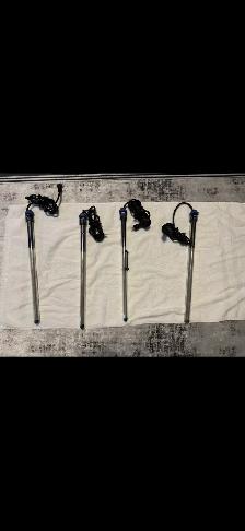 Aquarium accessories, bunch of heaters, decoration rocks, plants