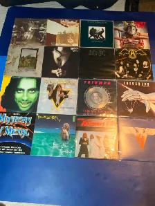 Heavy Metal vinyl records, Led Zep, AC-DC, Whitesnake   more