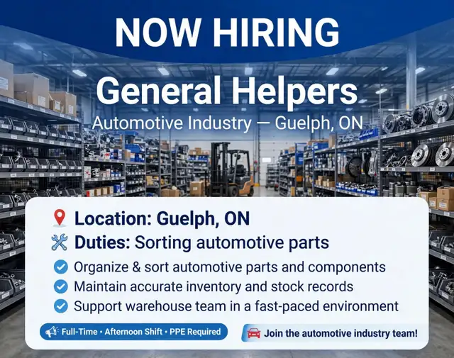 General Helpers – Automotive Industry (Guelph)