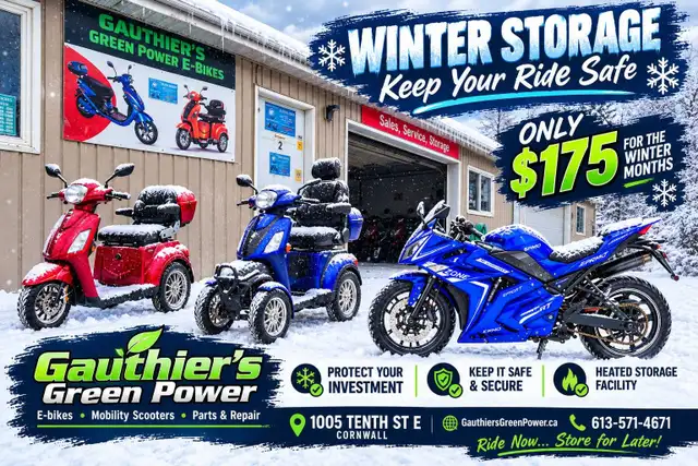 Ebike & Mobility Scooter Winter Storage