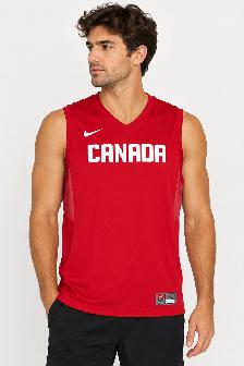 Nike Team Canada Basketball Jersey Red Sleeveless Men's XL - Photo 2
